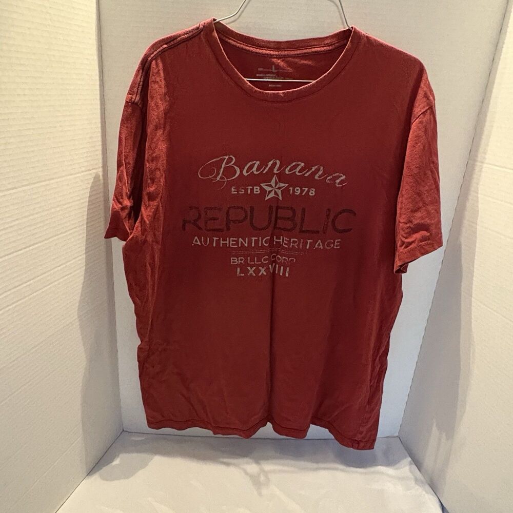 Banana Republic Men's Short Sleeve Crew Neck T-Shirt 100% Cotton Size Large